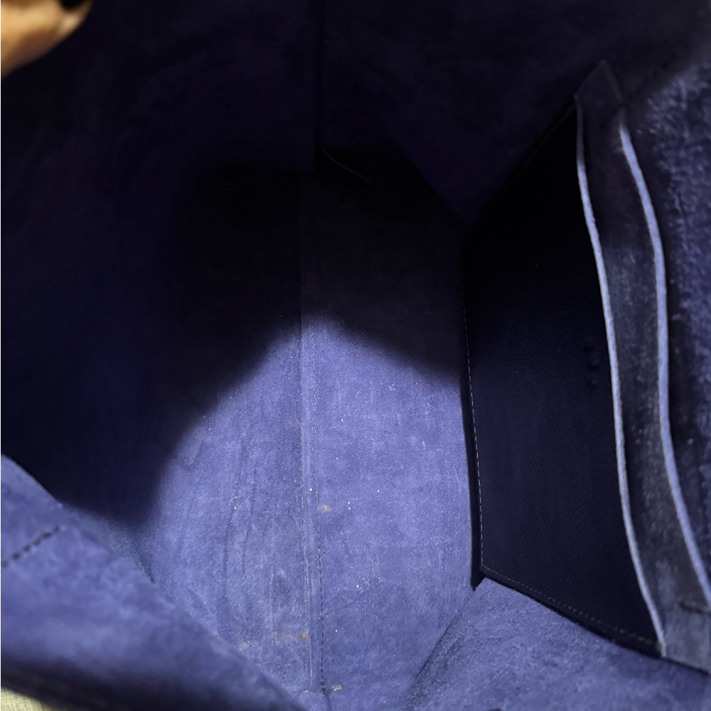 Portland Leather Deep BlueTote Bag - Picture 3 of 9
